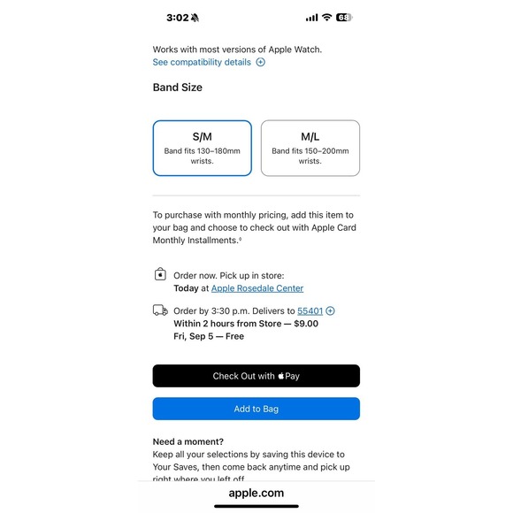 NEW Genuine Apple Watch Band Series 40mm Sport Band - Starlight 2024 Sealed - Picture 8 of 9